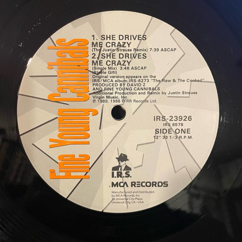 Fine Young Cannibals - She Drives Me Crazy 12" vintage vinyl